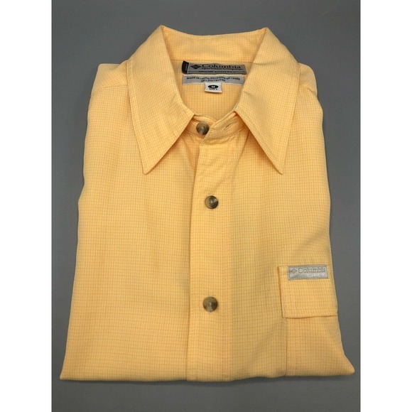 Columbia GRT Men Checker Button Outdoor Shirt MED - Picture 3 of 12